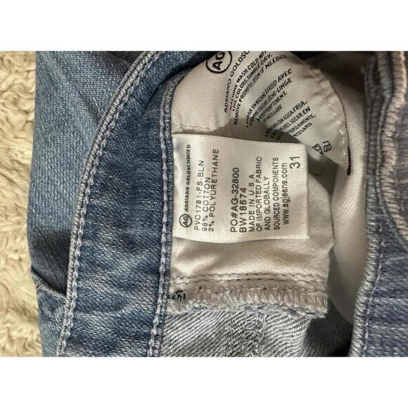 AG Adriano Goldschmeid Stevie Slim light wash distressed capri jeans Size 31 - Picture 6 of 10